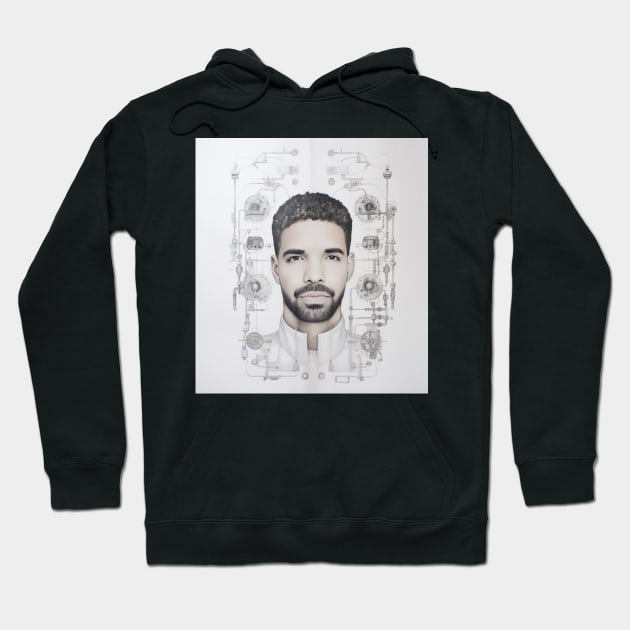 Drizzy Rap Icon Surreal Illustration Hoodie by TeeTrendz
